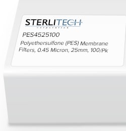 Sterlitech Corporation Polyethersulfone (PES) Membrane Filters, 0.45 Micron, 25mm, 100/Pk