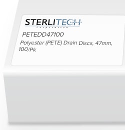 Sterlitech Corporation&nbsp;Polyester (PETE) Drain Disc (Mesh Spacer), 47mm, 100/Pk