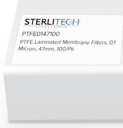 Sterlitech Corporation&nbsp;PTFE Laminated Membrane Filters, 0.1 Micron, 47mm, 100/Pk