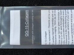 Neuvitro Collagen coated sterile German glass coverslips for cell culture, 15mm dia #1 thick 90/pk, ready to use in cell culture.