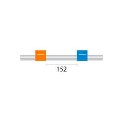 Glass Expansion Contour Flared End PVC Pump Tube 2tag 0.25mm ID Orange/Blue