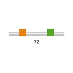 Glass Expansion Contour Flared End PVC pump tube 2tag 0.38mm Orange/Green pk(6)