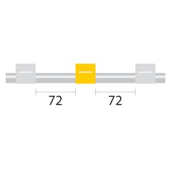 Glass Expansion&nbsp;PVC Pump Tube 3tag, 72mm spacing, 0.57mm ID, White/Yellow (PKT 12)