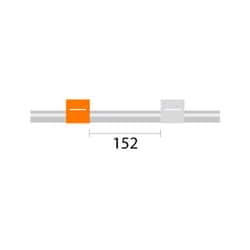 Glass Expansion Contour Flared End PVC Pump Tube 2tag 0.64mm ID Orange/White (PKT 6)