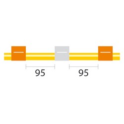 Glass Expansion&nbsp;Solva Flex Pump Tube 3 tag, 95mm spacing, 0.64mm ID, Orange/White (PKT 12)