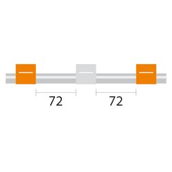 Glass Expansion&nbsp;PVC Pump Tube 3tag, 72mm spacing, 0.64mm ID, Orange/White (PKT 12)