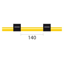 Glass Expansion Solva Flex Pump Tube 2tag, 140mm spacing, 0.76mm ID, Black/Black