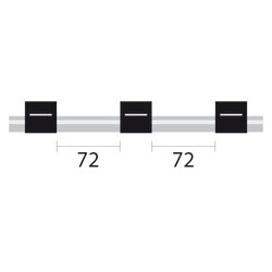 Glass Expansion&nbsp;PVC Pump Tube 3tag, 72mm spacing, 0.76mm ID, Black/Black (PKT 12)