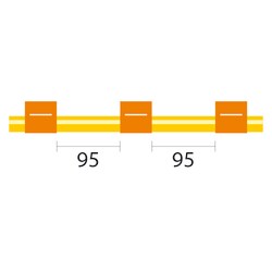 Glass Expansion&nbsp;Solva Flex Pump Tube 3 tag , 95mm spacing, 0.89mm ID, Orange/Orange (PKT 12)