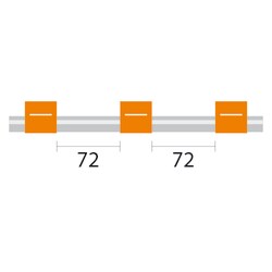 Glass Expansion&nbsp;PVC Pump Tube 3tag, 72mm spacing, 0.89mm ID, Orange/Orange (PKT 12)