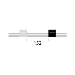 Glass Expansion&nbsp;Contour Flared End PVC Pump Tube 2tag, 152mm spacing,  0.95mm ID, White/Black (PKT 6)