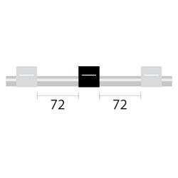 Glass Expansion&nbsp;PVC Pump Tube 3tag, 72mm spacing, 0.95mm ID, White/Black (PKT 12)