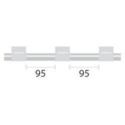 Glass Expansion PVC Pump Tube 3tag 1.02mm ID White/White, 95mm between