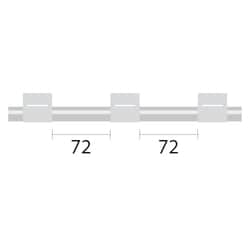 Glass Expansion&nbsp;PVC Pump Tube 3tag, 72mm spacing, 1.02mm ID, White/White, PKT 12 (B0506742, G1833-65569, 1360400846)