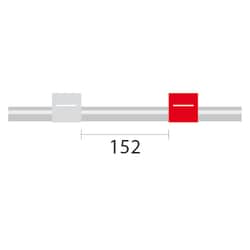 Glass Expansion&nbsp;PVC Pump Tube 2tag, 152mm spacing, 1.09mm ID, White/Red (PKT 12)