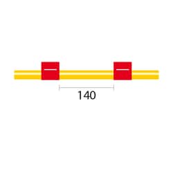Glass Expansion&nbsp;Contour Flared End Solva Flex Pump Tube 2tag,  1.14mm ID Red/Red (PKT 6)