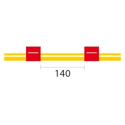 Glass Expansion&nbsp;Solva Flex Pump Tube 2tag, 140mm spacing, 1.14mm ID, Red/Red (PKT 12)