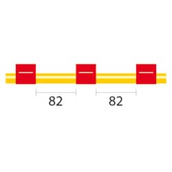 Glass Expansion&nbsp;Contour Flared End Solva Flex Pump Tube 3 tag, 82mm spacing, 1.14mm ID, Red/Red (PKT 6)