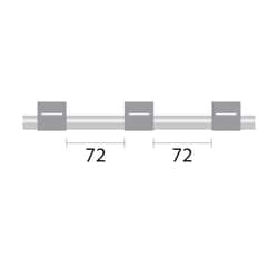 Glass Expansion&nbsp;Contour Flared End PVC Pump Tube 3tag, 72mm spacing, 1.30mm ID, Grey/Grey (PKT 6)