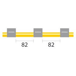 Glass Expansion&nbsp;Contour Flared End Solva Flex Pump Tube 3 tag, 82mm spacing, 1.30mm ID, Grey/Grey (PKT 6)