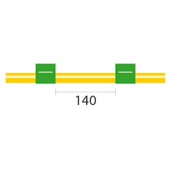 Glass Expansion&nbsp;Contour Flared End Solva Flex Pump Tube 2tag, 140mm spacing, 1.85mm ID, Green/Green (PKT 6)