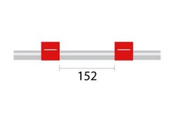 Glass Expansion&nbsp;PVC Pump Tube 2tag, 152mm spacing, 1.14mm ID, Red/Red, PKT 12 (N0680375, 9908585, 8003-0459)