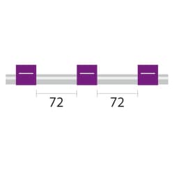 Glass Expansion&nbsp;PVC Pump Tube 3tag, 72mm spacing, 2.06mm ID, Purple/Purple (PKT 12)