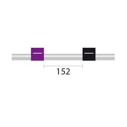 Glass Expansion&nbsp;Contour Flared End PVC Pump Tube 2tag, 152mm spacing, 2.29mm ID, Purple/Black (PKT 6)