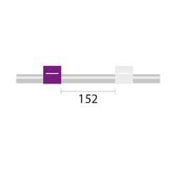 Glass Expansion&nbsp;Contour Flared End PVC Pump Tube 2tag, 152mm spacing, 2.79mm ID, Purple/White (PKT 6)