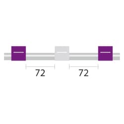 Glass Expansion&nbsp;PVC Pump Tube 3tag, 72mm spacing, 2.79mm ID, Purple/White (PKT 12)