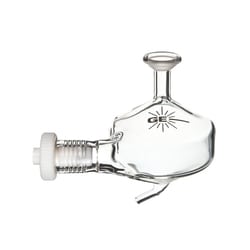 Glass Expansion&nbsp;Tracey Spray Chamber with Helix CT, 50ml cyclonic, Borosilicate glass. Includes UFT-16-75 and UFT-2-700 UniFit Connectors (1 each), and 70-803-1439 Helix CT locking screw with seal (1 unit)