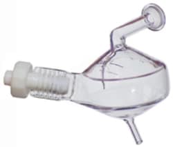 Glass Expansion&nbsp;Tracey Spray Chamber with Helix CT, 50ml cyclonic, Borosilicate glass. Includes UFT-16-75 and 70-803-1439 Helix CT locking screw with seal (1 unit)
