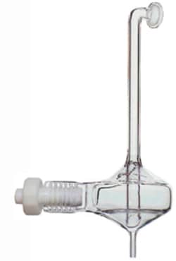 Glass Expansion Twister Spray Chamber with Long Neck and Helix CT, 50ml cyclonic, Borosilicate glass. Includes UFT-2-700 UniFit Connector (1 unit) and70-803-1439 Helix CT locking screw with seal (1 unit)