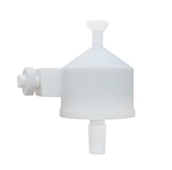 Glass Expansion&nbsp;Tracey TFE Spray Chamber with B14 Drain and Helix CT, 50ml cyclonic, PTFE. Includes UFT-16-75 and UFT-2-700 UniFit Connectors (1 each) and 70-803-1439 Helix CT locking screw with seal (1 unit)