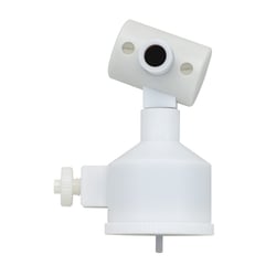 Glass Expansion&nbsp;Tracey TFE Spray Chamber with Helix CT 50ml cyclonic, PTFE. Includes UFT-16-75 UniFit Connector (1 unit) and 70-803-1439 Helix CT locking screw with seal (1 unit).