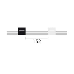 Glass Expansion&nbsp;Contour Flared End PVC Pump Tube 2tag, 152mm spacing, 3.17mm ID Black/White (PKT 6)