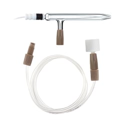 Glass Expansion&nbsp;Conikal DC Nebulizer 2mL/min, Includes NFT-16-75 UniFit Connector with 0.75mm ID x 1.6mm OD x 700mm long tubing (1 piece), and 70-803-1070 Gas Fitting with Ratchet Nebulizer connector