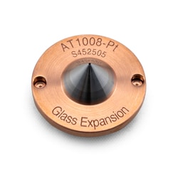 Glass Expansion&nbsp;Platinum Skimmer Cone for Agilent 4500/7500, Suitable for: Agilent 4500, 7500a (G1820-65237). Must be mounted on the brass skimmer base.