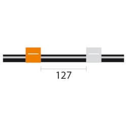 Glass Expansion&nbsp;Contour Flared End Viton Pump Tube 2tag 0.64mm ID Orange/White (PKT 6)