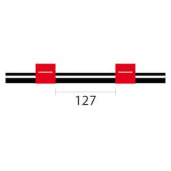 Glass Expansion&nbsp;Viton Pump Tube 2tag, 95mm spacing, 1.14mm ID, Red/Red (PKT 12)