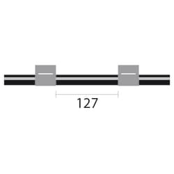 Glass Expansion&nbsp;Contour Flared End Viton Pump Tube 2tag, 127mm spacing, 1.30mm ID, Grey/Grey (PKT 6)