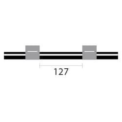 Glass Expansion&nbsp;Viton Pump Tube 2tag, 127mm spacing, 1.30mm ID, Grey/Grey (PKT 12)