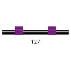 Glass Expansion&nbsp;Viton Pump Tube 2tag, 127mm spacing, 2.06mm ID, Purple/Purple (PKT 12)