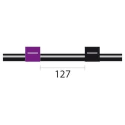 Glass Expansion&nbsp;Contour Flared End Viton Pump Tube 2tag, 127mm spacing, 2.29mm ID, Purple/Black (PKT 6)