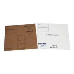 Saf T Pak Inc STP-303 - CATEGORY B EMPTY PACKAGE CONVERSION PANEL, (UN3373),