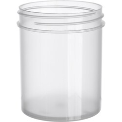 Cary Company 4 oz. Natural PP Plastic Jar, Straight Sided, 58mm 58-400,