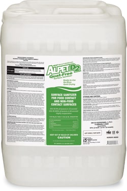 BEST SANITIZERS&nbsp;Alpet D2 Quat-Free Surface Sanitizer,  5 gal for use with ADB0001, ADB0002