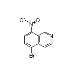 Accela Chembio Inc&nbsp;5-bromo-8-nitroisoquinoline |  5g |  63927-23-1 |  MFCD02091227 |  97+% |  Shelf Life: 1260 Days |  Light Sensitive/+4