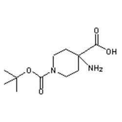Accela Chembio Inc&nbsp;1-boc-4-aminopiperidine-4-carboxylic Acid |  5g |  183673-71-4 |  MFCD01318728 |  97+% |  Shelf Life: 1800 Days |  Light Sensitive/+4