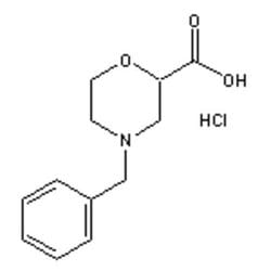 Accela Chembio Inc&nbsp;4-benzyl-2-morpholinecarboxylic Acid Hydrochloride |  5g |  135072-15-0 |  MFCD02682031 |  97+% |  Shelf Life: 1620 Days |  Light Sensitive/moisture Sensitive